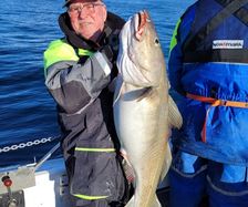 Jonny with 17 kg cod